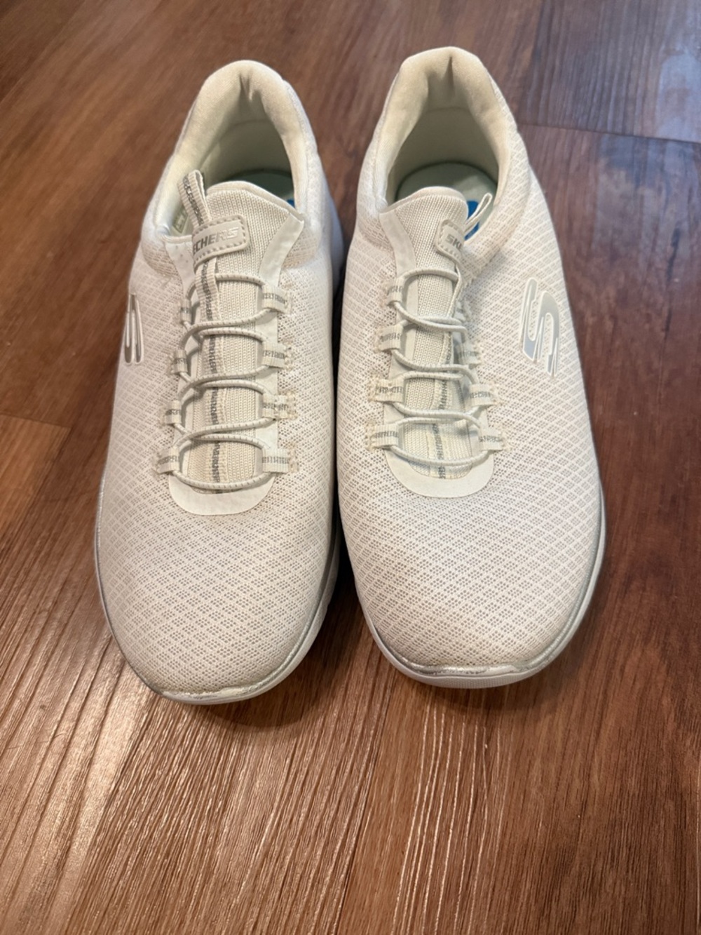 Skechers Slip-On Athletic Sneakers in Light Beige
